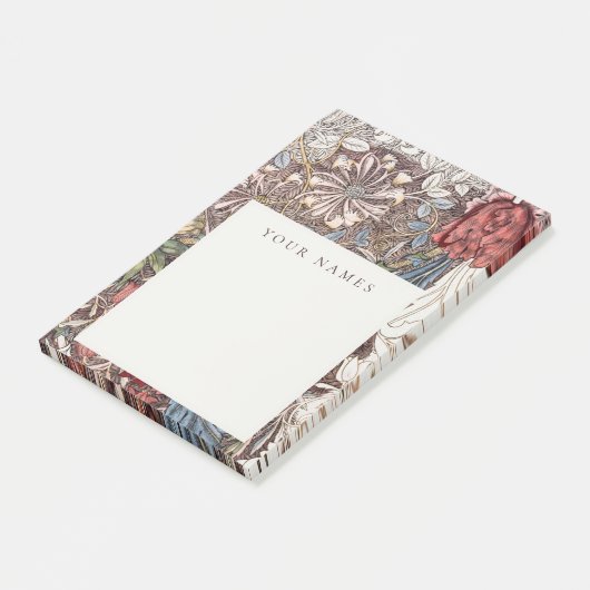 POST-IT KLEBEZETTEL: WILLIAM MORRIS HONEYSUCKLE + POST-IT KLEBEZETTEL (angewinkelt)