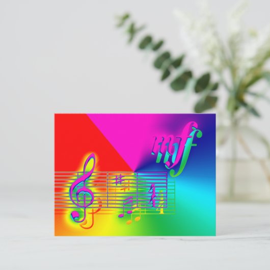 Post it Loud Postkarte (Stehend Vorderseite)