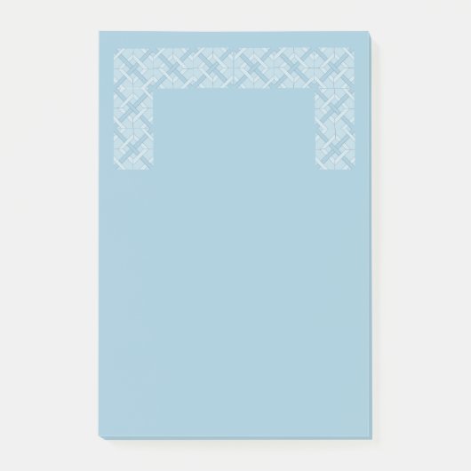 Post-it (lrg) - Interwoven Diamonds in Blue Klebezettel (Vorderseite)