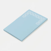 Post-it (lrg) - Interwoven Diamonds in Blue Post-it Klebezettel (angewinkelt)