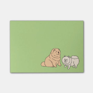 Post-It mit Chow-Chow-Hund Klebezettel
