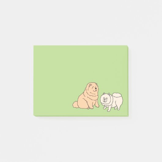 Post-It mit Chow-Chow-Hund Post-it Klebezettel (Vorderseite)