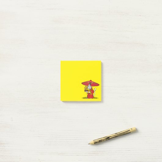 post- it mit Comic Katzen Motiv Post-it Klebezettel (Auf Schreibtisch)