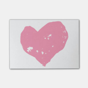 Post-it mit rosa Herzen Post-it Klebezettel