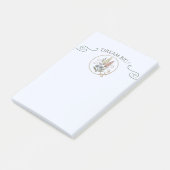 Post-it mittelgroß floral und elegant. klebezettel (angewinkelt)