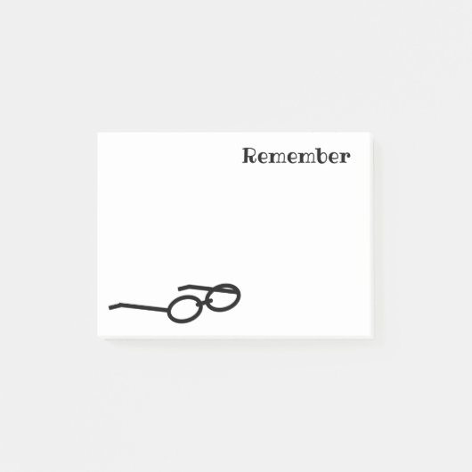 Post-it-Note - Denken Sie an Brillen Post-it Klebezettel (Vorderseite)