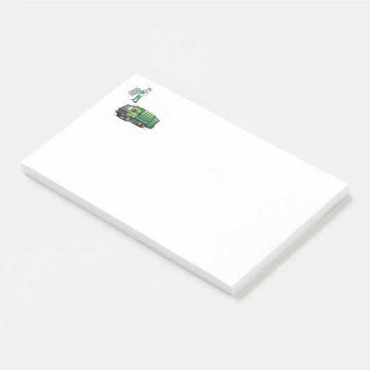 Post it Note Garbage Truck Post-it Klebezettel (angewinkelt)