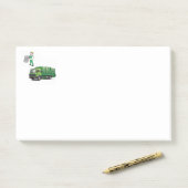 Post it Note Garbage Truck Post-it Klebezettel (Auf Schreibtisch)