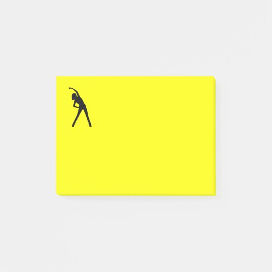 Post it Note mit Stretching Lady Post-it Klebezettel (Vorderseite)