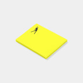 Post it Note mit Stretching Lady Post-it Klebezettel (angewinkelt)