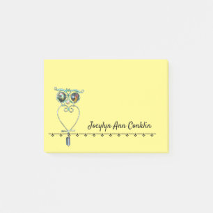 Post—it Note - Owl mit Name Post-it Klebezettel