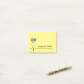 Post—it Note - Owl mit Name Post-it Klebezettel (Auf Schreibtisch)