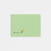 Post-it Notepad - Green Feather Pen Klebezettel (Vorderseite)