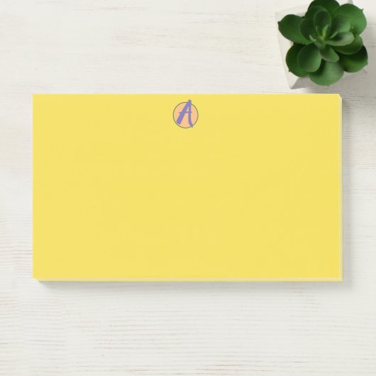 Post-it® Notes, 4" x 3" CUSTOM MONOGRAM Post-it Klebezettel (Büro)