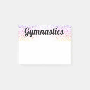 Post-It Notes 4x3 Colorful Gymnastics Stationery Klebezettel
