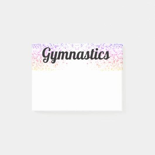 Post-It Notes 4x3 Colorful Gymnastics Stationery Klebezettel (Vorderseite)