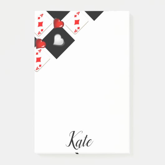 Post-it Notes Ace Karten Klebezettel (Vorderseite)