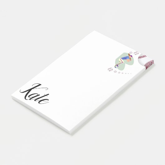 Post-it Notes Baseball wird zu Post-it-Notizzettel Klebezettel (angewinkelt)