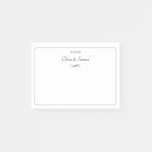 Post-It Notes Black & White with Infinity Scroll Post-it Klebezettel (Vorderseite)