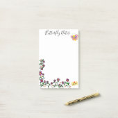 Post-it-Notes Butterfly Floral Post-it Klebezettel (Auf Schreibtisch)