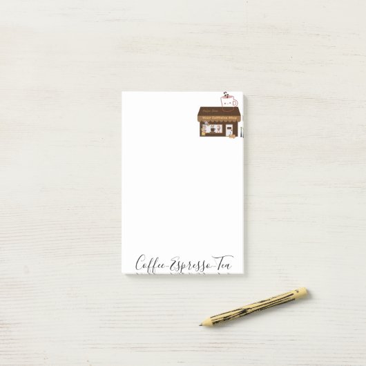 Post-it Notes Coffee Espresso Tea Shop Klebezettel (Auf Schreibtisch)