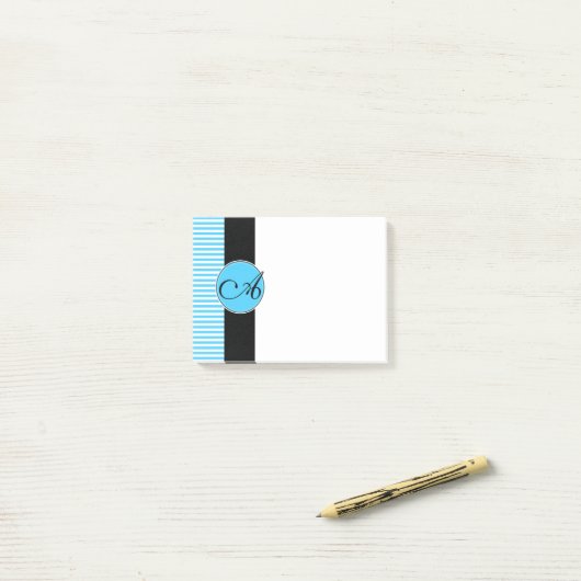 Post-It-Notes, Custom Monogram Post-it Klebezettel (Auf Schreibtisch)