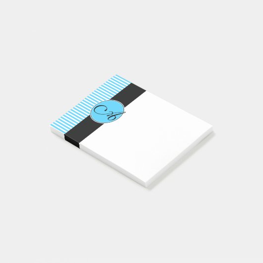 Post-It-Notes, Custom Monogram Post-it Klebezettel (angewinkelt)