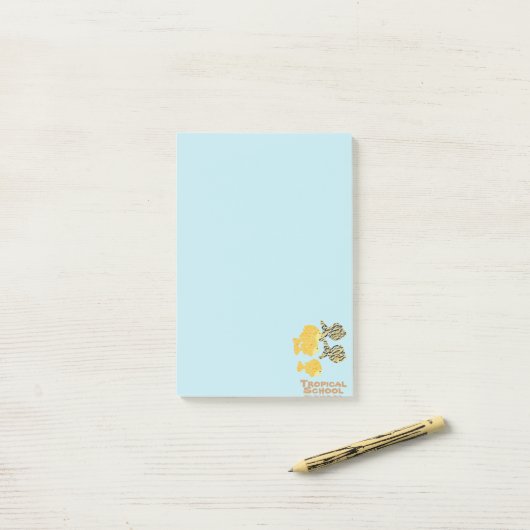 Post-It-Notes der Tropical School Post-it Klebezettel (Auf Schreibtisch)