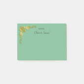 Post-It Notes Emerald Green & Gold Klebezettel (Vorderseite)