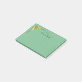 Post-It Notes Emerald Green & Gold Klebezettel (angewinkelt)