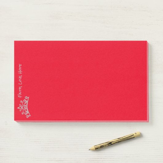 Post It Notes Faith Liebe Hope Post-it Klebezettel (Auf Schreibtisch)