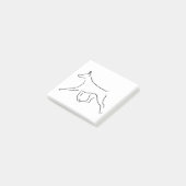 Post-It Notes - Gaiting Doberman Line Art Klebezettel (angewinkelt)
