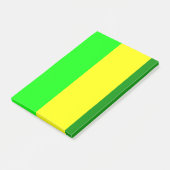 Post-it Notes Grün Gelb Streifen Klebezettel (angewinkelt)