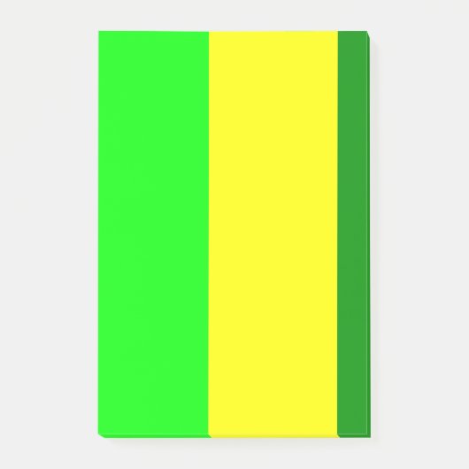 Post-it Notes Grün Gelb Streifen Klebezettel (Vorderseite)