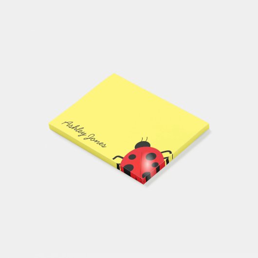 Post-it-Notes-Ladybug Post-it Klebezettel (angewinkelt)