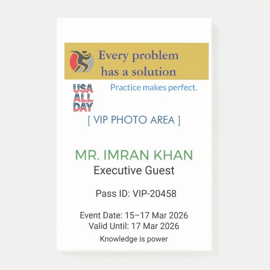 Post-it Notes | Minimalist | Custom | Elegant Klebezettel (Vorderseite)