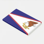 Post-it Notes mit Flagge von Amerikanisch-Samoa, U Post-it Klebezettel (angewinkelt)