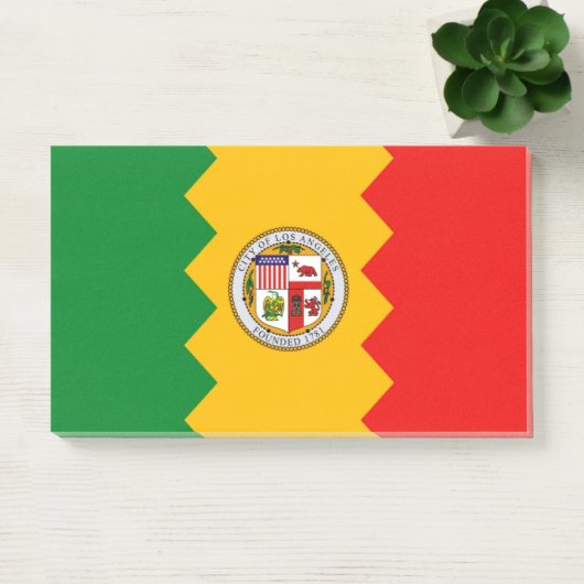 Post-it Notes mit Flagge von Los Angeles, USA Klebezettel (Büro)