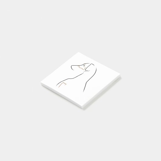 Post-It Notes - Natural Eared Line Art Klebezettel (angewinkelt)