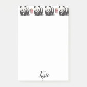 Post-it Notes Panda Popcorn Klebezettel (Vorderseite)