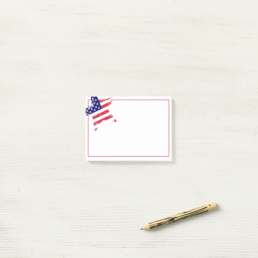 Post-it-Notes-Patriotic Star Post-it Klebezettel (Auf Schreibtisch)