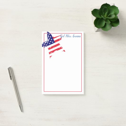 Post-it-Notes-Patriotic Star Post-it Klebezettel (Büro)