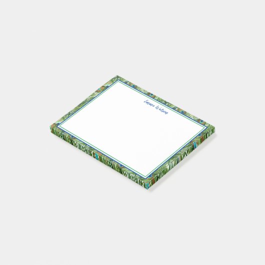 Post it Notes-Peacock Feathers Post-it Klebezettel (angewinkelt)