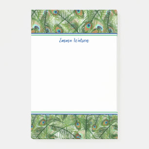 Post it Notes-Peacock Feathers Post-it Notes Klebezettel