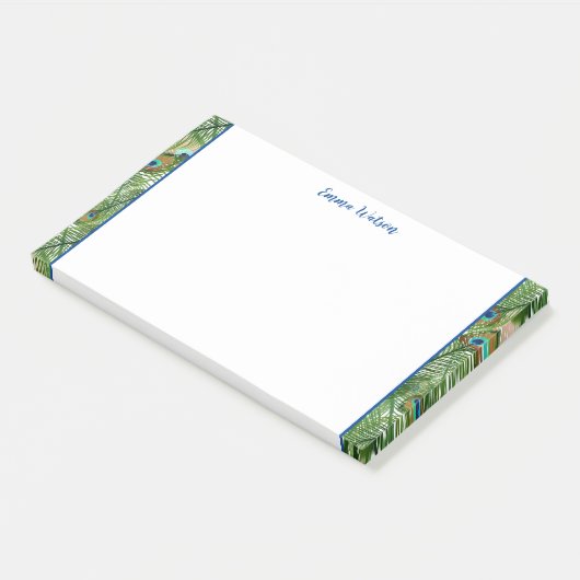Post it Notes-Peacock Feathers Post-it Notes Klebezettel (angewinkelt)