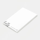 Post it Notes | Personalisierte Hallo-Notizblock m Post-it Klebezettel (angewinkelt)