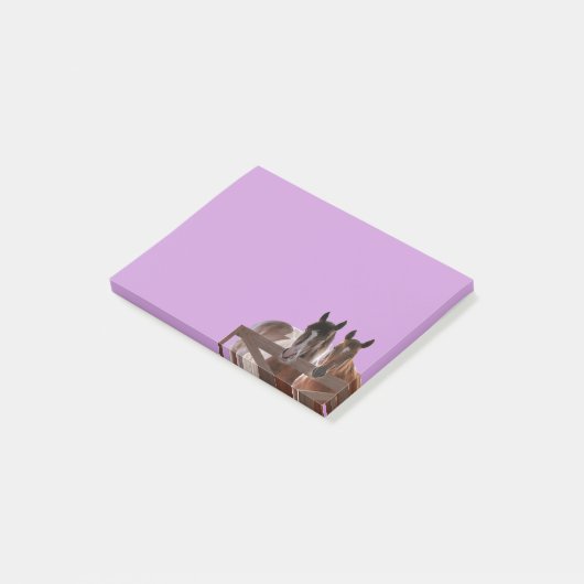 Post it notes Pferde Post-it Klebezettel (angewinkelt)