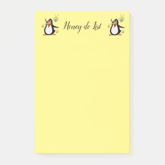 Post-it Notes Pinguin Hummel Klebezettel (Vorderseite)
