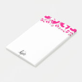 Post-it Notes Pink Baby Feet Girl Elephant Klebezettel (angewinkelt)