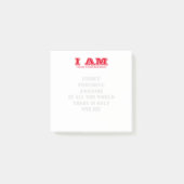 Post-it Notes Red Ich bin einzigartig mächtig Wass Klebezettel (Vorderseite)